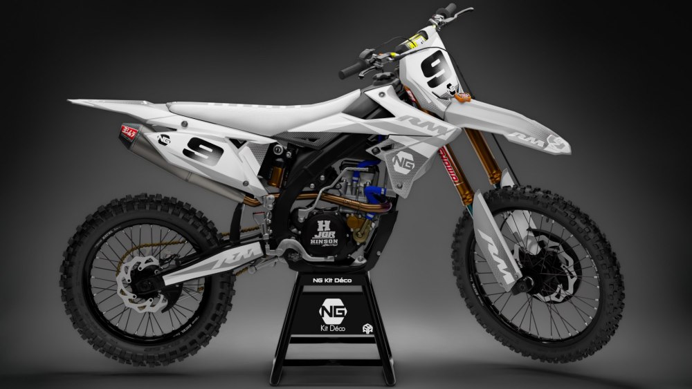 Kit déco suzuki rm rmz 65 85 125 250 450 2021 ng kit déco spike séries gris blanc 2020 décals stickers graphics autocollant