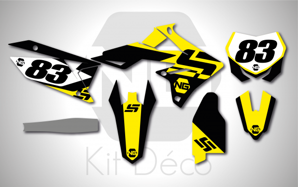 kit déco complet motocross suzuki rm rmz 65 85 125 250 450 hid sééries ng kit déco décals stickers graphics autocollant