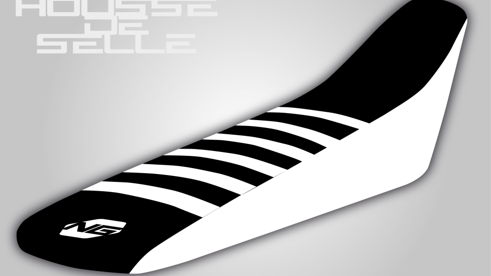 housse de selle honda 125 250 300 400 450 cr crf crf rx blanc noir bande blanc grip anti dérapant ng kit déco seat cover