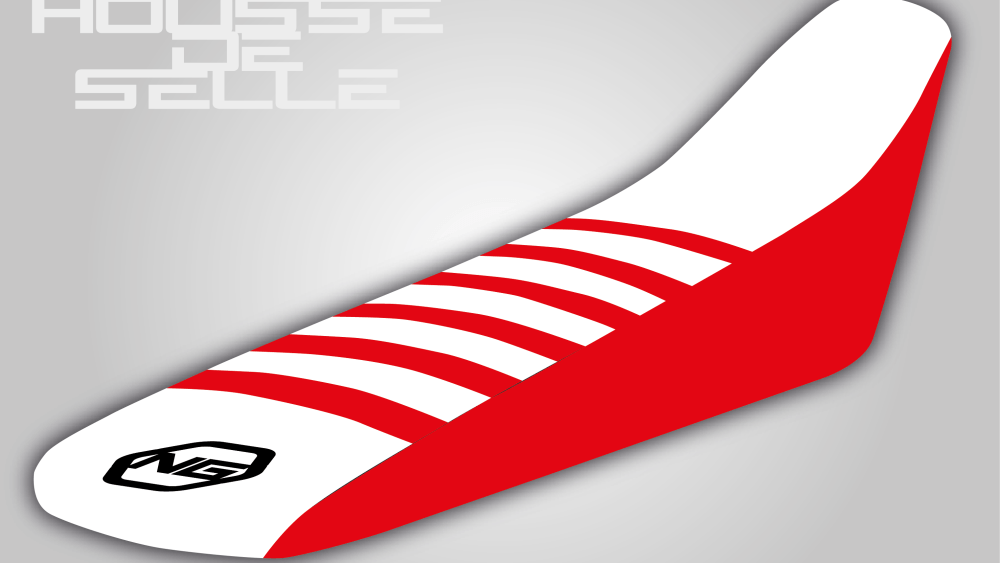 housse de selle honda 125 250 300 400 450 cr crf crf rx rouge blanche bande rouge grip anti dérapant ng kit déco seat cover