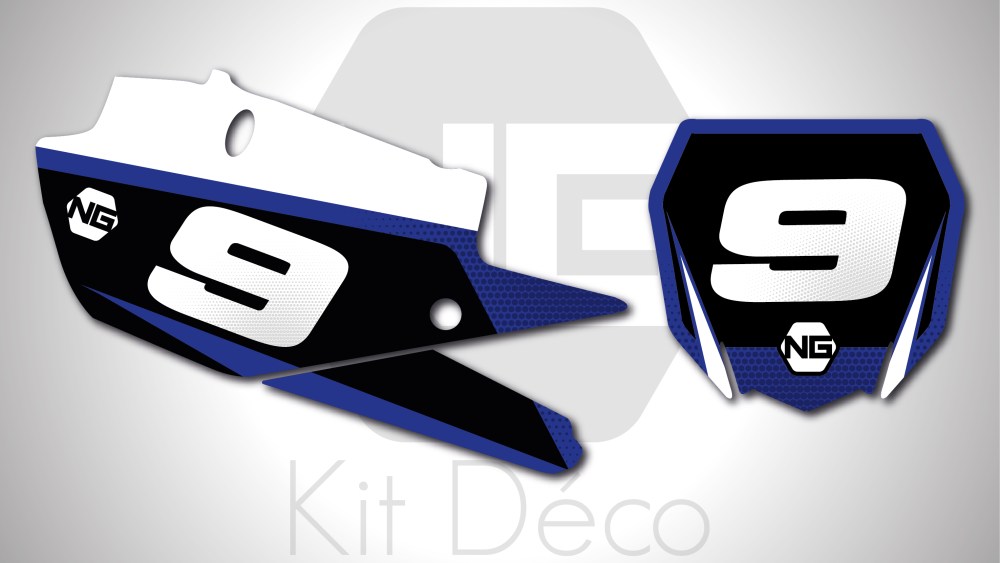 Plaque Porte-Numéro Avant Moto Cross Yamaha YZ 125-250-450 2010-2015 - Plastique Noir Original