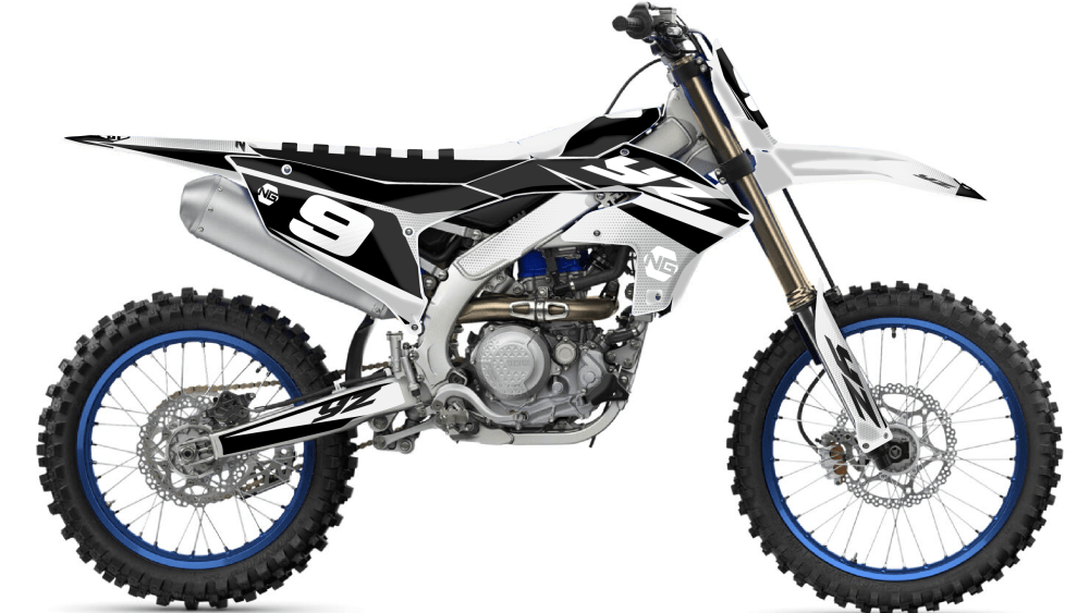 kit déco 50 65 85 125 250 450 yz yzf ttr pw yamaha motocross ng spike blanc noir mx decals stickers graphics autocollant adhesifs montage-01