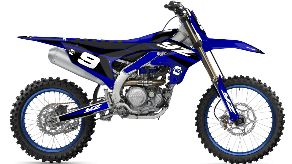 kit déco 50 65 85 125 250 450 yz yzf ttr pw yamaha motocross ng spike bleu noir mx decals stickers graphics autocollant adhesifs montage-01