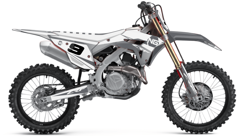 kit déco 50 70 90 110 125 250 450 cr crf qr honda motocross ng spike gris blanc mx decals stickers graphics autocollant adhesifs moto-01