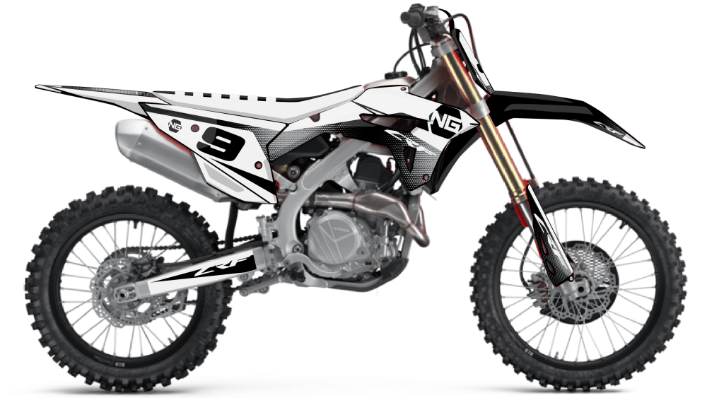 kit déco 50 70 90 110 125 250 450 cr crf qr honda motocross ng spike noir blanc mx decals stickers graphics autocollant adhesifs moto-01