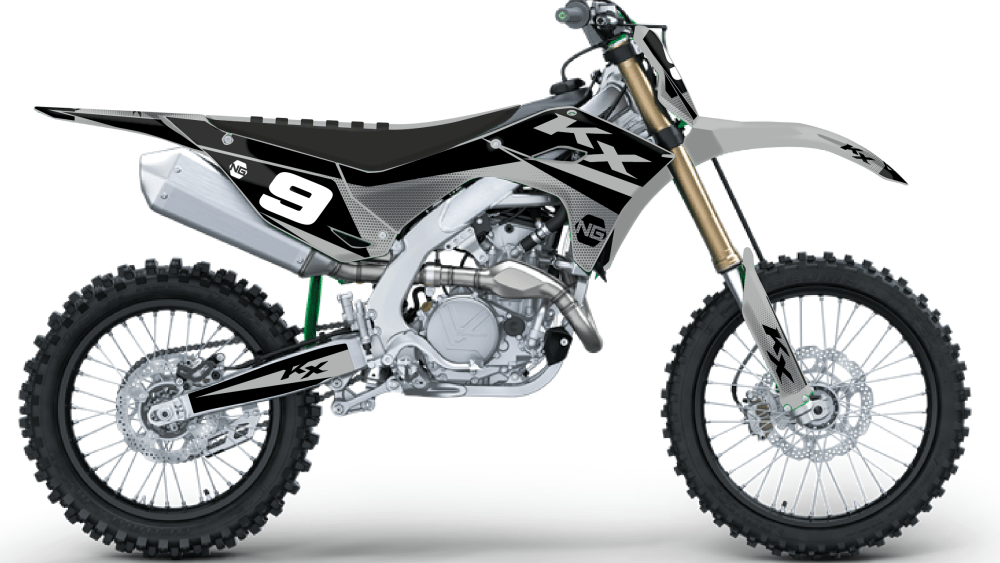 kit déco 65 85 110 125 250 450 kx kxf kawasaki motocross ng spike gris noir mx decals stickers graphics autocollant adhesifs montage-01