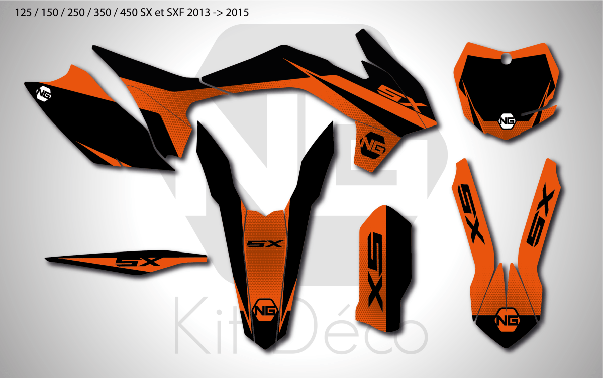GRAFICHE KTM SX SXF 65 85 125 250 350 450 Race