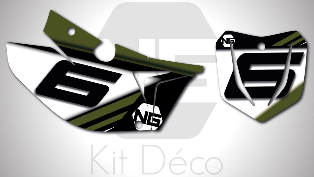 kit déco fond de plaque numéro tm racing mx fi 85125 144 250 300 450 motocross ng kit déco décals graphics stickers autocollant mz kaki