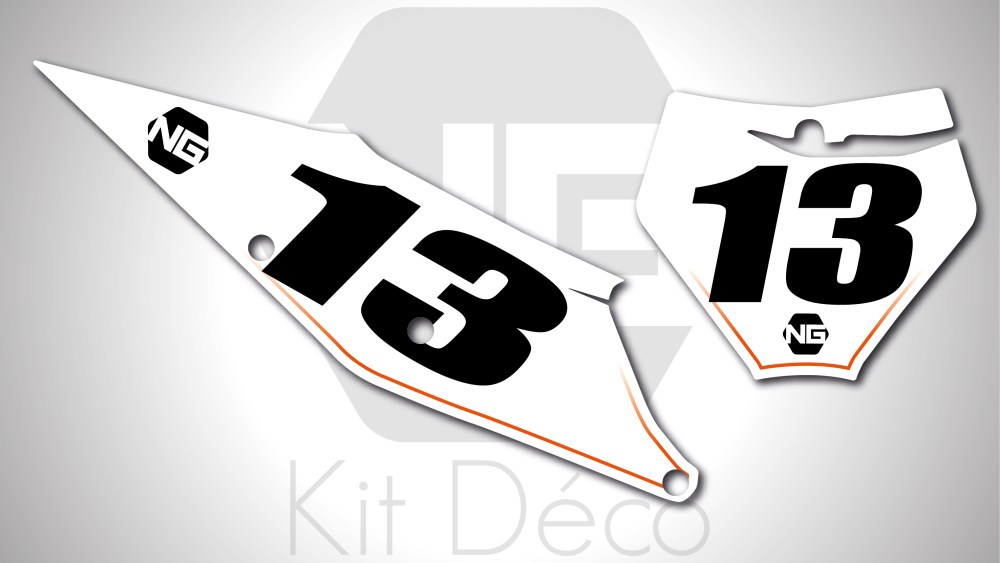 kit déco fond de plaque numéro KTM sx sxf 50 65 85 125 250 350 450 motocross ng kit déco décals stickers graphics autocollant 2021