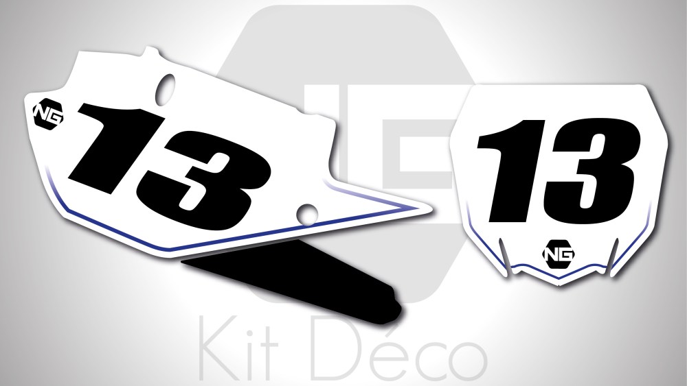 kit déco fond de plaque numéro yamaha 65 85 125 250 450 yz yzf ng kit déco décals stickers graphics autocollant basic
