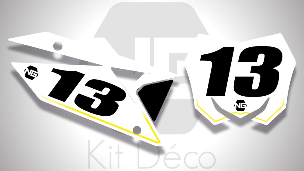 kit déco fond de plaque Suzuki 65 85 125 250 450 rm rmz ng kit déco décals stickers graphics autocollant basic
