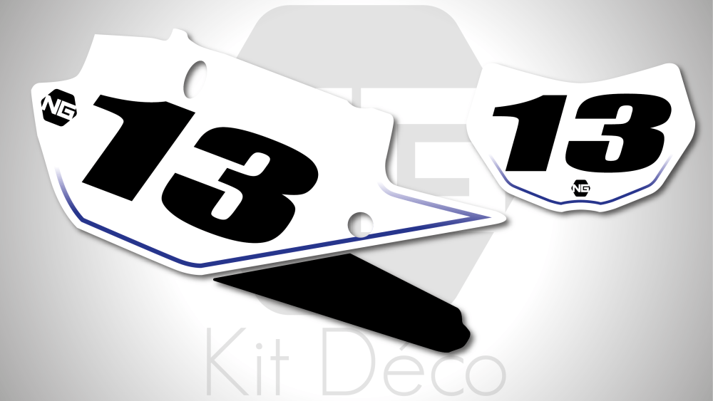 kit déco fond de plaques numéros Yamaha wr wrf yze 125 250 450 ng kit déco décals stickers graphics autocollant basic