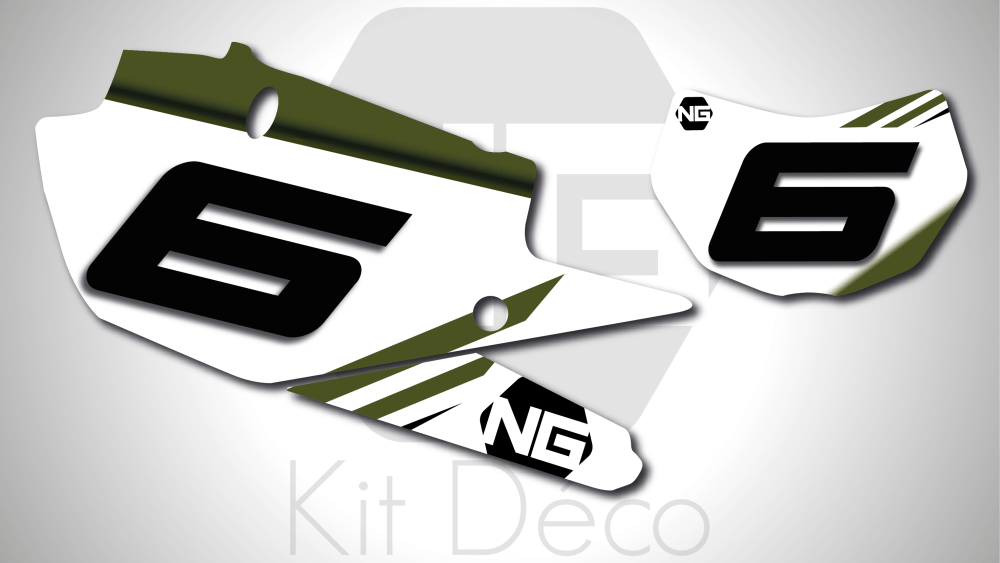 kit déco fond de plaques numéros eYamaha yze wr wrf 125 250 450 ng kit déco décals stickers graphics autocollant mz series blanc kaki