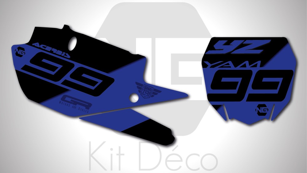 kit déco fond de plaques numéros yamaha 65 85 125 250 450 yz yzf ng kit déco décals stickers graphics autocollant one séries