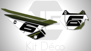 kit déco fond de plaques numéros BETA RR / Xtrainer 125 200 250 300 350 380 400 480 ng kit déco décals stickers graphics autocollant mz kaki noir