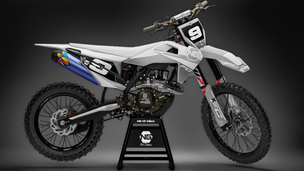 kit déco husqvarna tc fc 50 65 85 125 250 350 450 motocross spike gris blanc 2020 ng kit déco décals graphics autocollant 2021