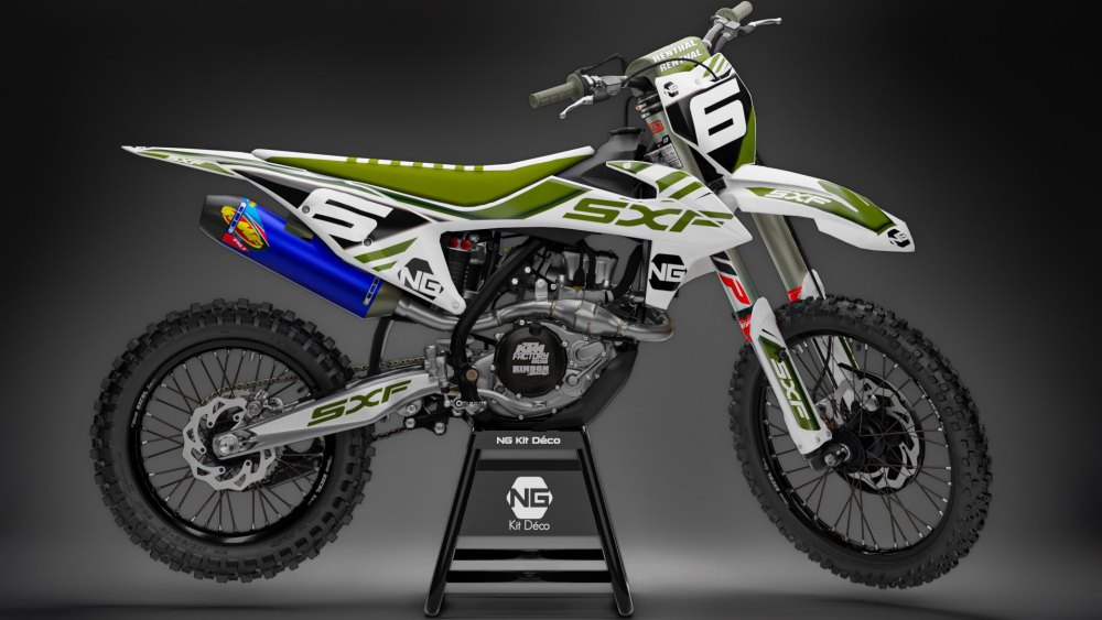 kit déco 50 65 85 125 250 350 450 ktm sx sxf mz series kaki 2020 ng kit déco décals stickers graphics autocollant 2021