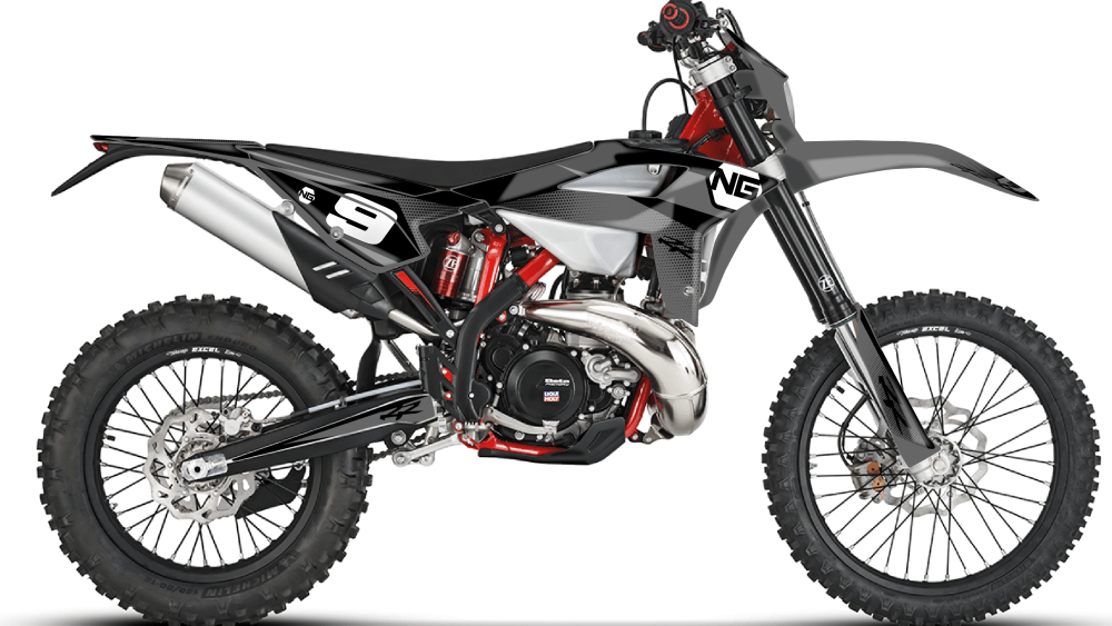 kit déco BETA RR / Xtrainer 125 200 250 300 350 390 430 480 ng kit déco décals stickers graphics autocollant spike séries noir gris montage