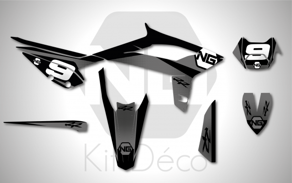 kit déco moto enduro beta rr xtrainer ng kit déco décals stickers graphics autocollant spike séries noir gris_Plan de travail 1