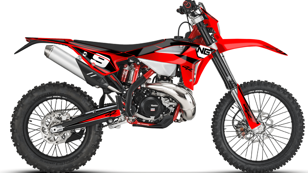 kit déco BETA RR / Xtrainer 125 200 250 300 350 390 430 480 ng kit déco décals stickers graphics autocollant spike séries noir rouge montage