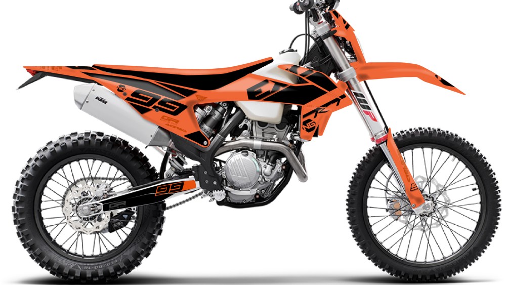kit déco moto enduro ktm exc tpi excf 125 250 350 450 one séries ng kit déco décals stickers graphics autocollant montage