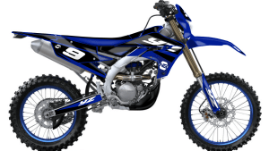 kit déco moto enduro yamaha wr wrf ng kit déco décals stickers graphics autocollant spike series noir bleu MONTAGE-01