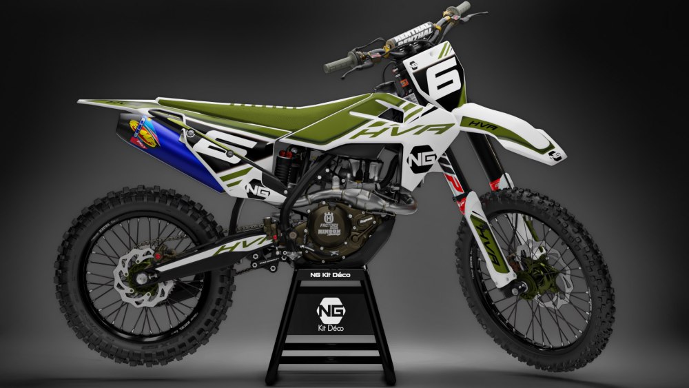 kit déco husqvarna tc fc 50 65 85 125 250 350 450 mz kaki blanc ng kit déco décals stickers graphics autocollant 2022