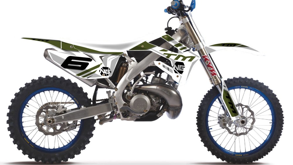 kit déco tm racing mx fi 85 125 144 250 300 450 mz séries ng kit déco decals stickers graphics autocollant montage blanc