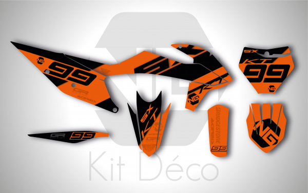 kit déco motocross ktm sx sxf one séries 50 65 85 125 250 350 450 ng kit déco décals stickers graphics