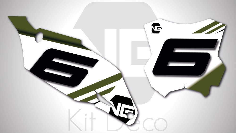 kit déco pour kawasaki 65 85 110 125 250 450 kx klx kxf mz série blanc decals stickers graphics autocollant