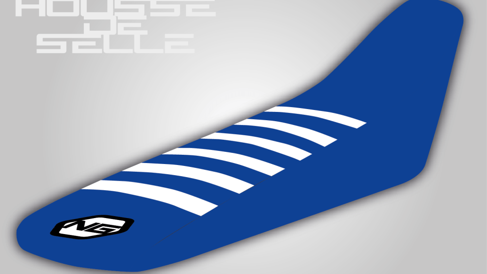 Housse de selle sherco se sef racing factory 125 250 300 450 500 bleue bleue blanche ng kit déco seat cover-01