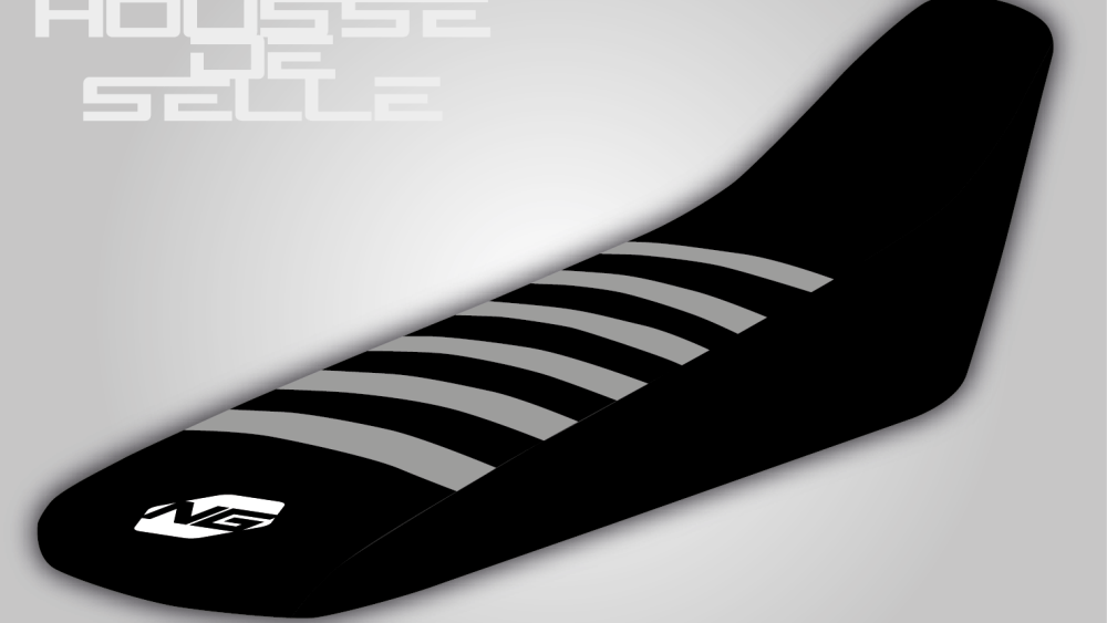 Housse de selle sherco se sef racing factory 125 250 300 450 500 noire noire grise ng kit déco seat cover-01
