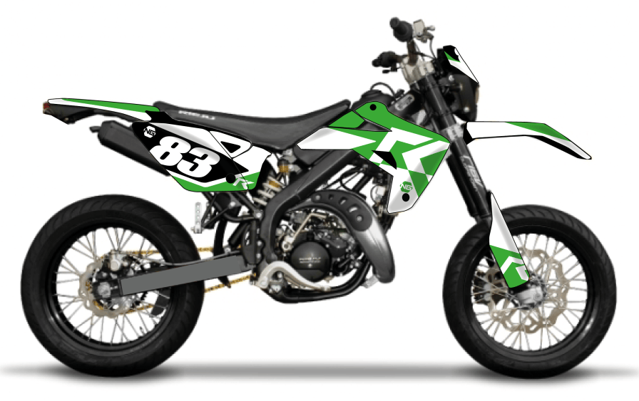 Kit Déco Autocollants Motocross Pour Rieju MRT 50 (2009-2021) – Design Noir Et Or, Complet - 12