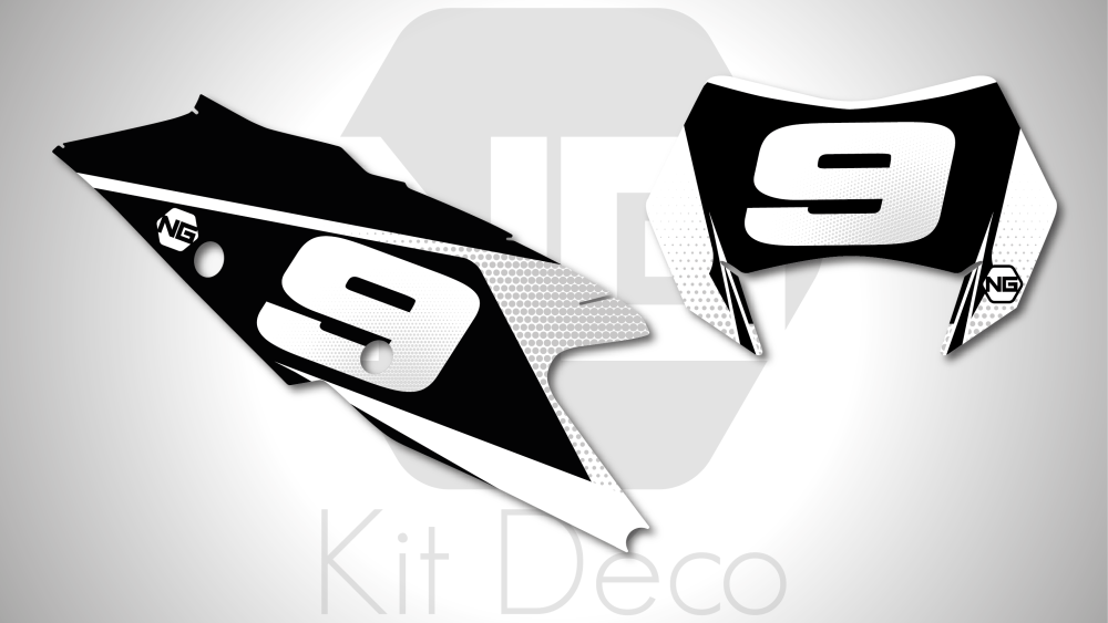 kit déco fond de plaque numéro gasgas ec ecf 125 200 250 300 350 450 2021 enduro ng kit déco spike séries blanc noir