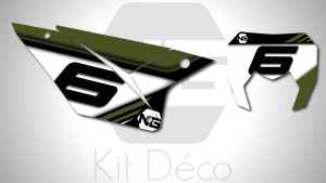 kit déco fond de plaques numéros sherco se sef racing 125 250 300 450 500 racing ng kit déco décals stickers graphics autocollant mz kaki noir 2020