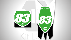 kit déco fond de plaques numéros quad KTM SX / XC 450 505 525 ng kit déco décals stickers graphics autocollant hid blanc noir