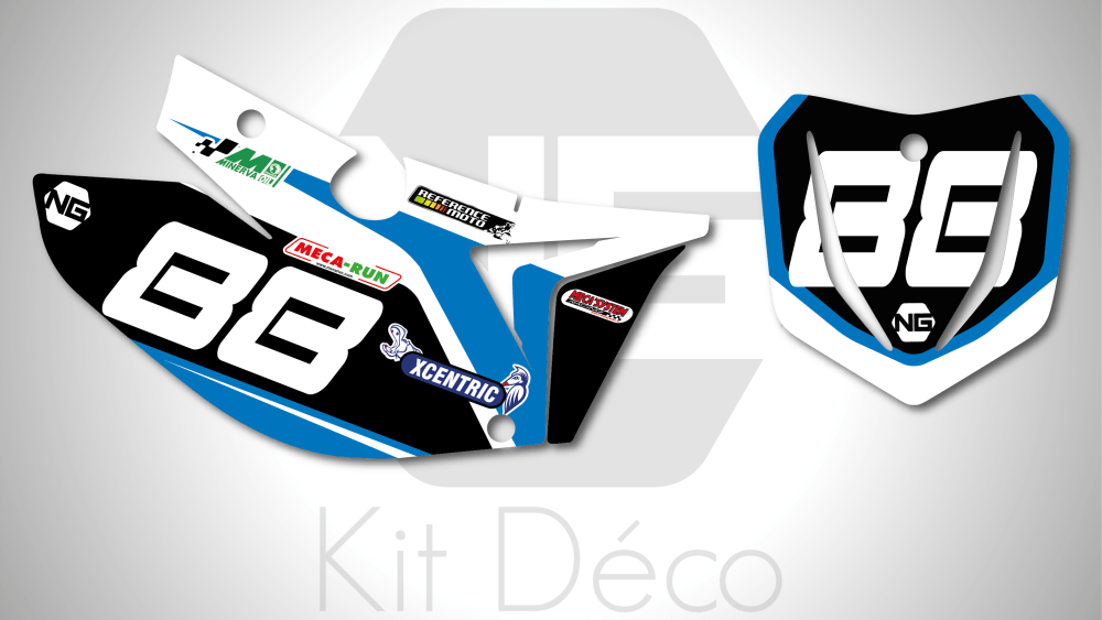 kit déco fond de plaques numéros tm racing mx fi 85 125 144 250 300 450 motocross ng kit déco décals stickers graphics autocollant tm xcentric france 2020