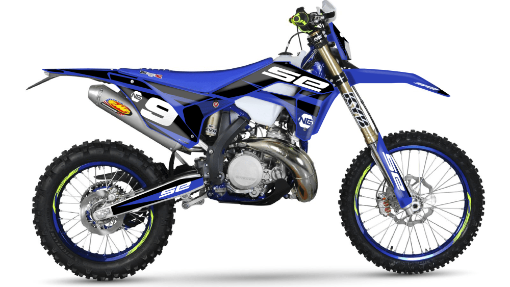 kit déco SHERCO SE sef racing factory 125 250 300 450 500 racing ng kit déco décals stickers graphics autocollant spike noir bleu montage 2020