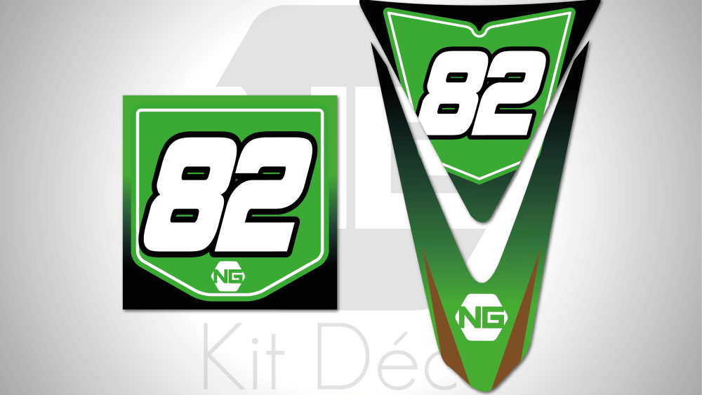 kit déco plaques numéros quad kawasaki kfx 80 90 400 450 700 ng kit déco décals stickers graphics autocollant brown