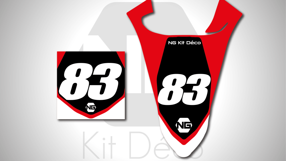 kit déco plaques numéros yamaha yfz yfzr blaster raptor 90 200 250 350 450 660 700 ng kit déco décals stickers graphics autocollant hid rouge