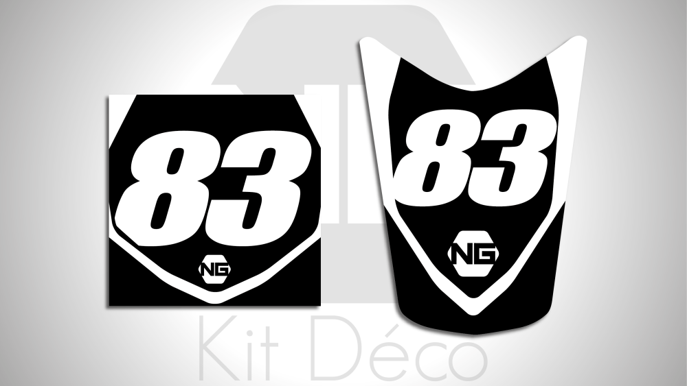 kit déco fond de plaque numéro quad honda trx crqf 90 200 250 300 400 450 700 ng kit déco décals stickers graphics autocollant hid noir blanc