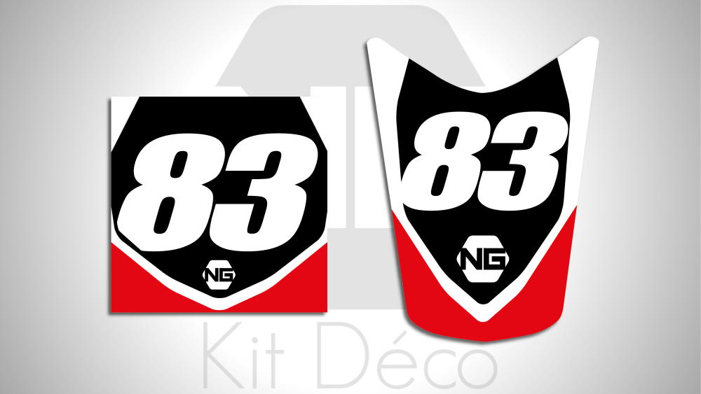 kit déco fond de plaque numéro quad honda trx crqf 90 200 250 300 400 450 700 ng kit déco décals stickers graphics autocollant hid rouge blanc