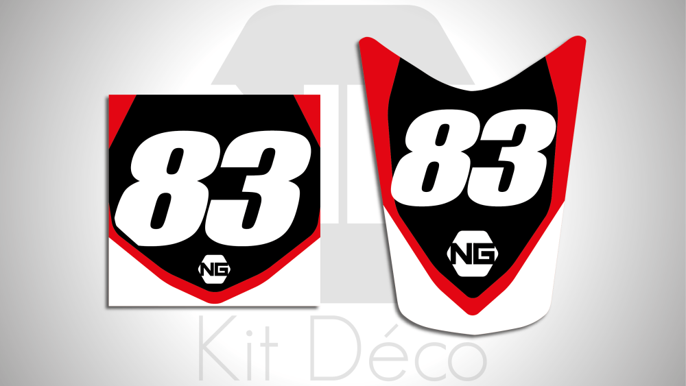 kit déco fond de plaque numéro quad honda trx crqf 90 200 250 300 400 450 700 ng kit déco décals stickers graphics autocollant hid series blanc rouge