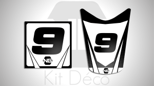 kit déco fond de plaque numéro quad honda trx crqf 90 200 250 300 400 450 700 ng kit déco décals stickers graphics autocollant spike blanc noir
