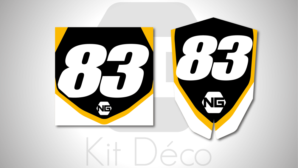 kit déco fond de plaques numéros quad atv canam ds 70 90 450 650 ng kit déco décals stickers graphics autocollant hid jaune blanc
