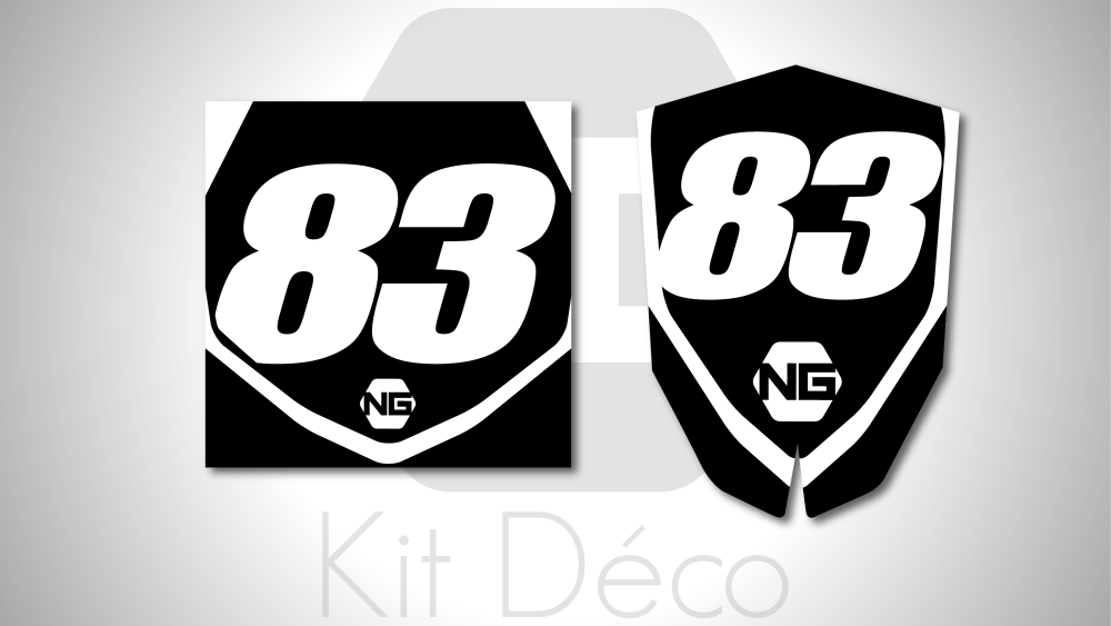 kit déco fond de plaques numéros quad atv canam ds 70 90 450 650 ng kit déco décals stickers graphics autocollant hid noir blanc