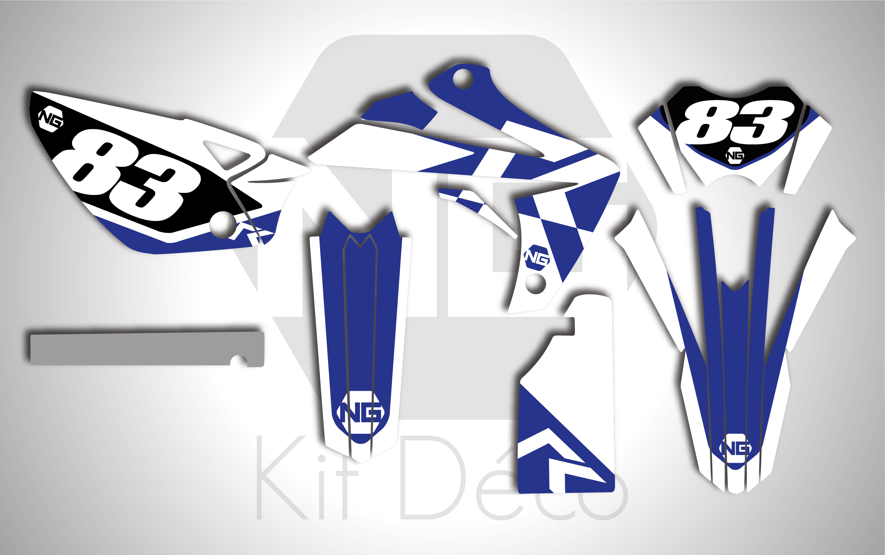 kit déco moto enduro supermotard rieju 50cc ng kit déco décals stickers graphics autocollant hid bleu blanc_Plan de travail 1