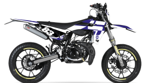 kit déco moto enduro supermotard SHERCO 50 SE / SM ng kit déco décals stickers graphics autocollant hid bleu blanc