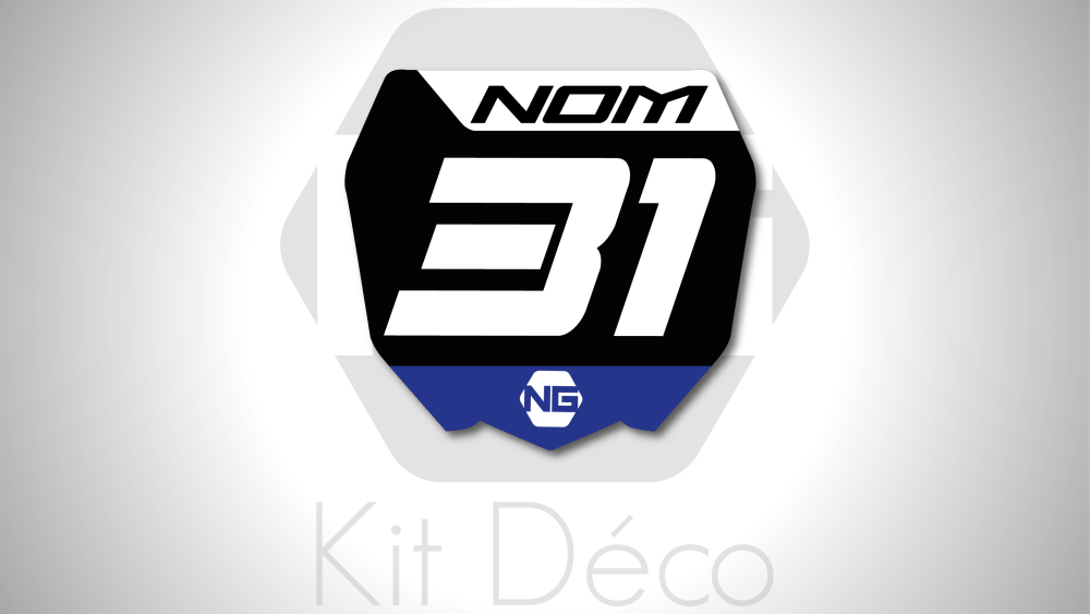 kit déco stickers mini plaques avant motocross yamaha series 1_Plan de travail 1