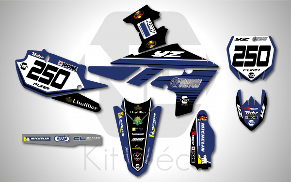 Kit déco Yamaha YZF Team db motors 2020 ng kit déco décals stickers graphics autocollant _Plan de travail 1